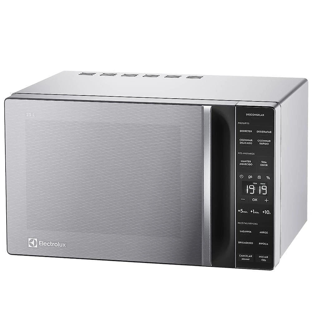 Micro-ondas electrolux efficient 23l me23s função manter aquecido prata 110