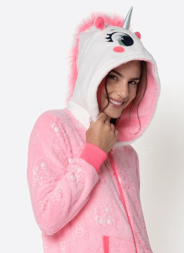Macacão manga longa soft feminino unicórnio encantado