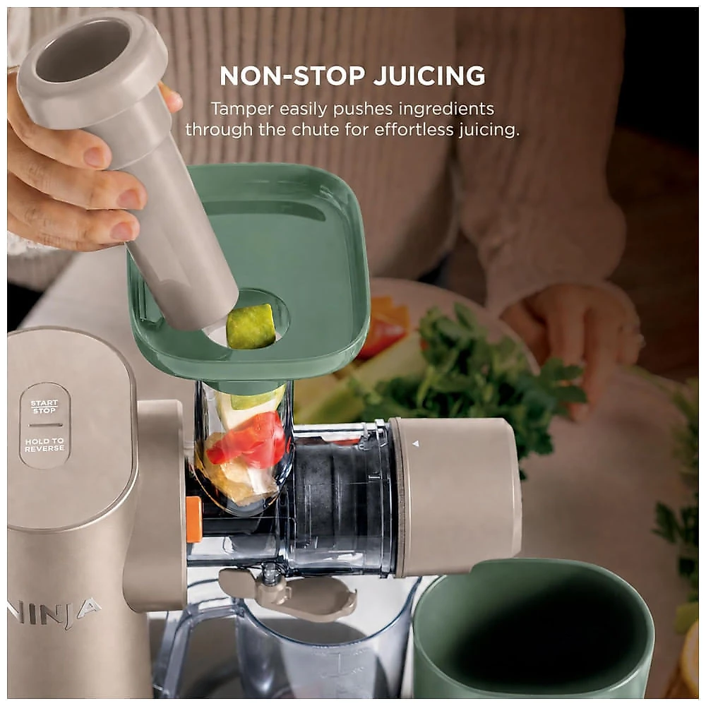Ninja NeverClog Cold Press Juicer. 680,4 gramas Jug. 1020,6 gramas Pulp. JC151SD Spanish Moss
