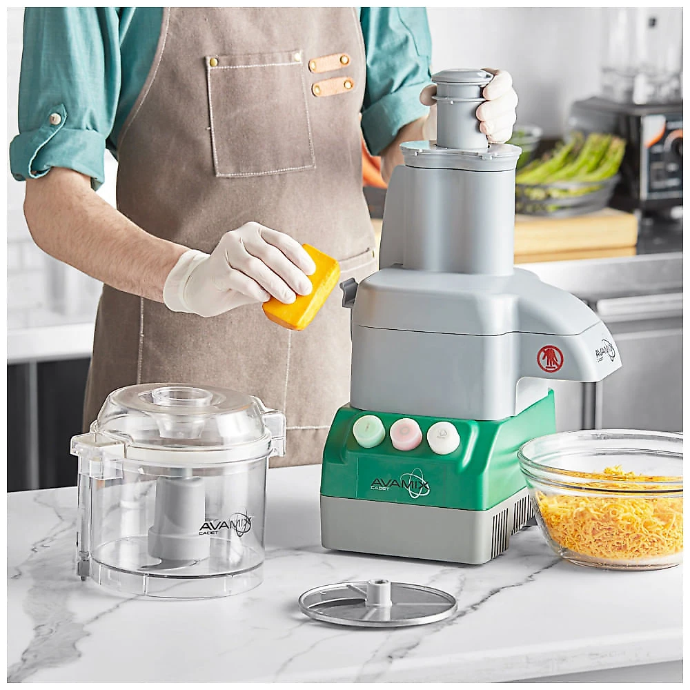 Processador de Alimentos Combinado AvaMix Cadet CACFB25FL2D Tigela Plástica 2.4L Tampa Plana 2 Discos 120V