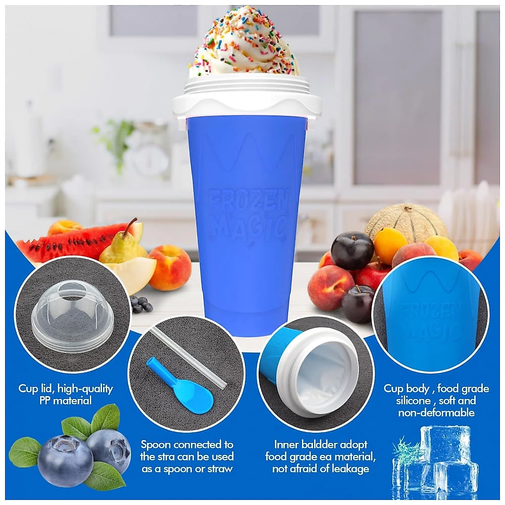 Jairuty Copo Mágico para Slushie 350ml - Fazer Milk Shake e Sorvete Caseiro Rápido - Presente Ideal para Crianças e Família
