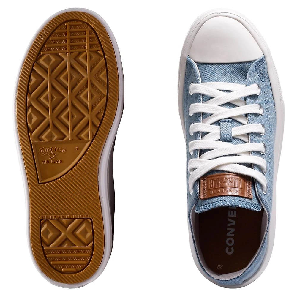 Tênis Converse All Star Chuck Taylor Move Denim Cano Baixo Feminino Azul Claro / Branco - 34
