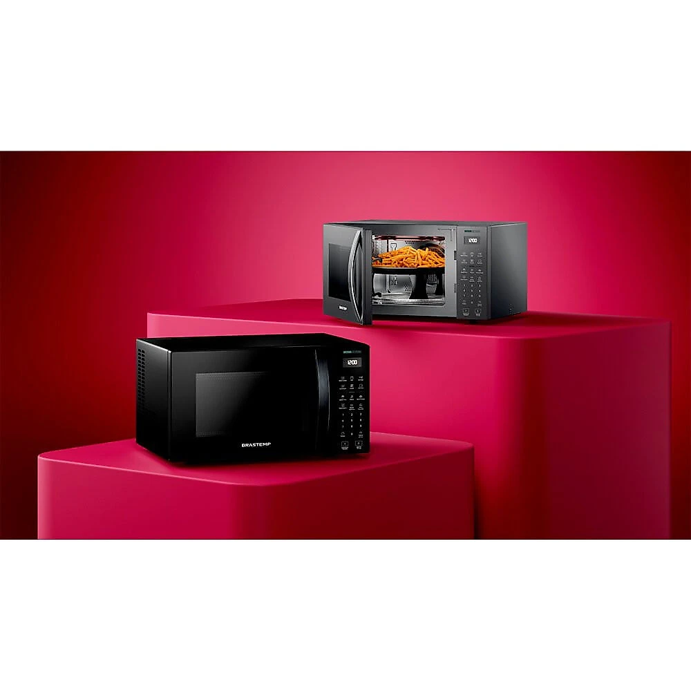 Micro-Ondas Brastemp com Tecnologia Air Fryer Preto 29 Litros - BMC29AE Preto - 110V