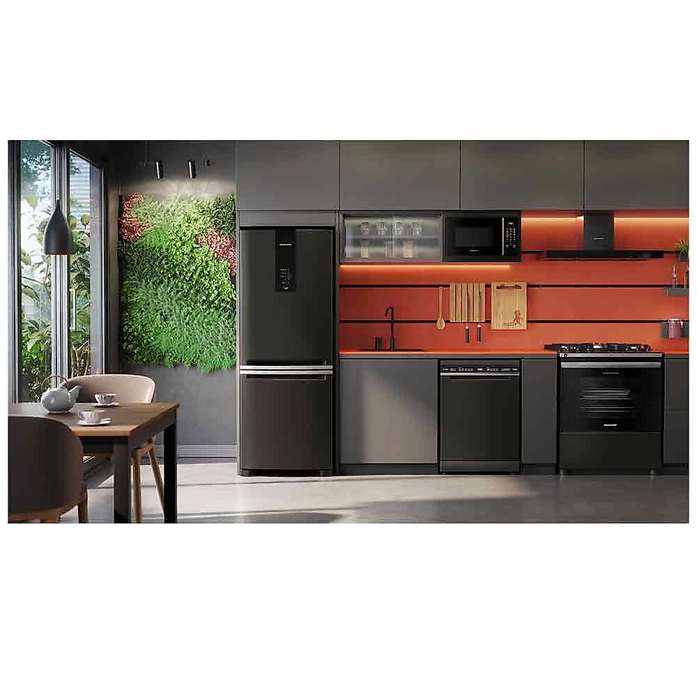 Fogão de Piso Brastemp de 05 Bocas Eclipse Collection Black Inox - BFS5LAP