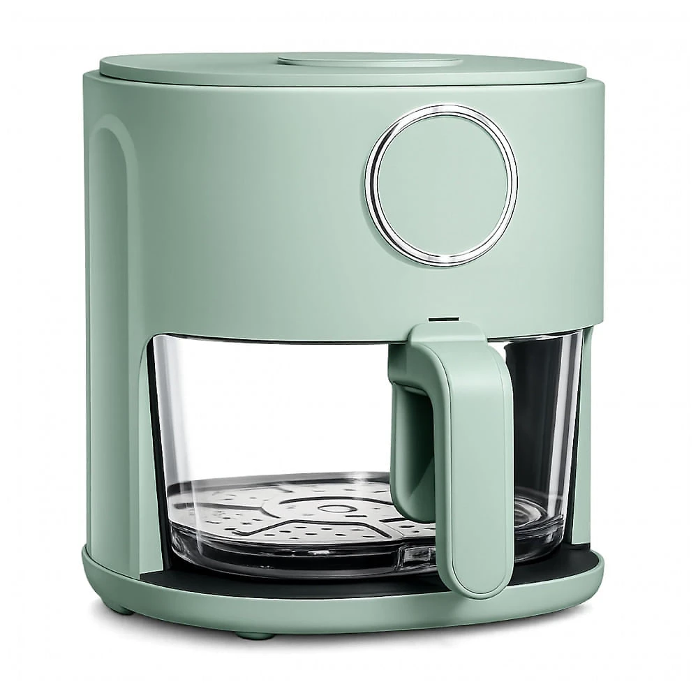 Fritadeira sem óleo Cook With Color 4 L verde escuro, cesto de vidro, 1200 W, 6 programas, timer 60 minutos, 110V
