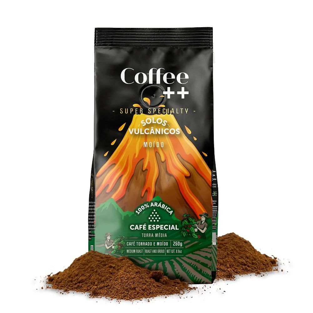 Café Moído Coffee Mais Solos Vulcânicos - 250 gramas