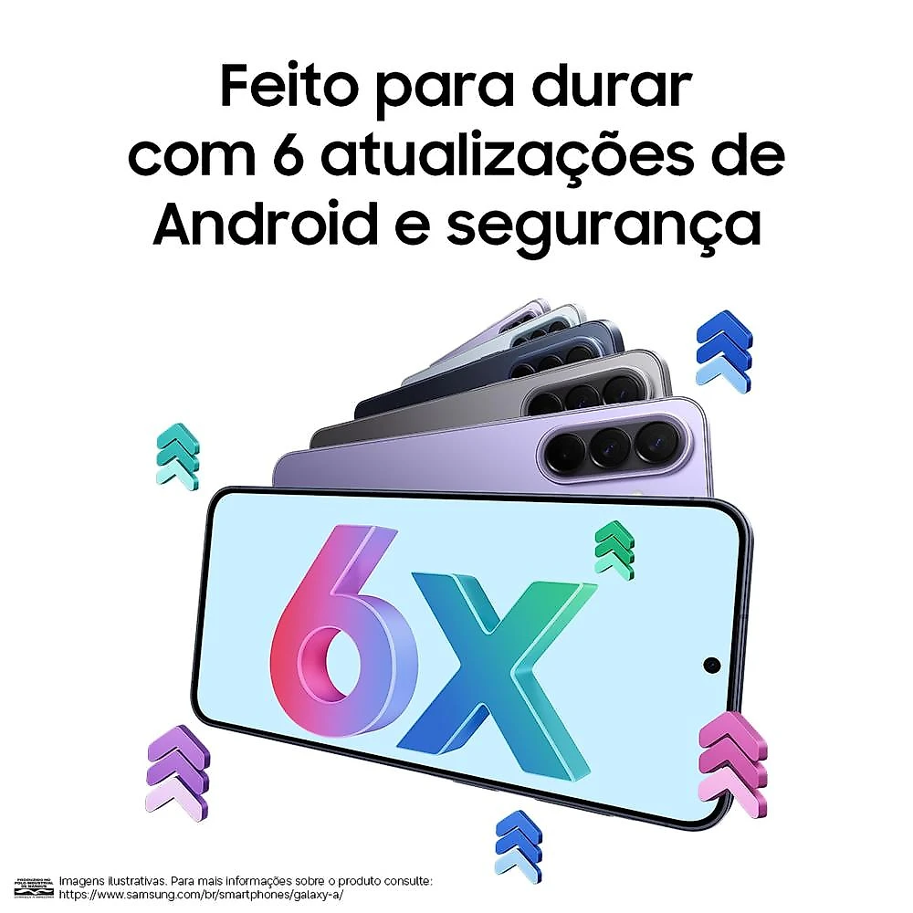 Smartphone samsung galaxy a57 5g tela 6.7" 256gb azul escuro + galaxy fit 3 rosé