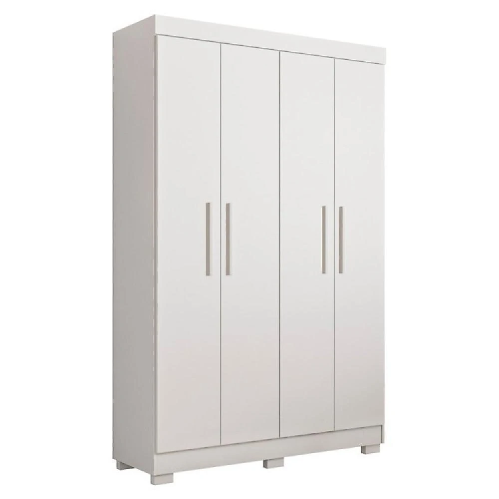 Quarto Infantil/juvenil com Beliche Vegas e Guarda Roupa 4 Portas 3 Gavetas Flórida 100% Mdf  Branco