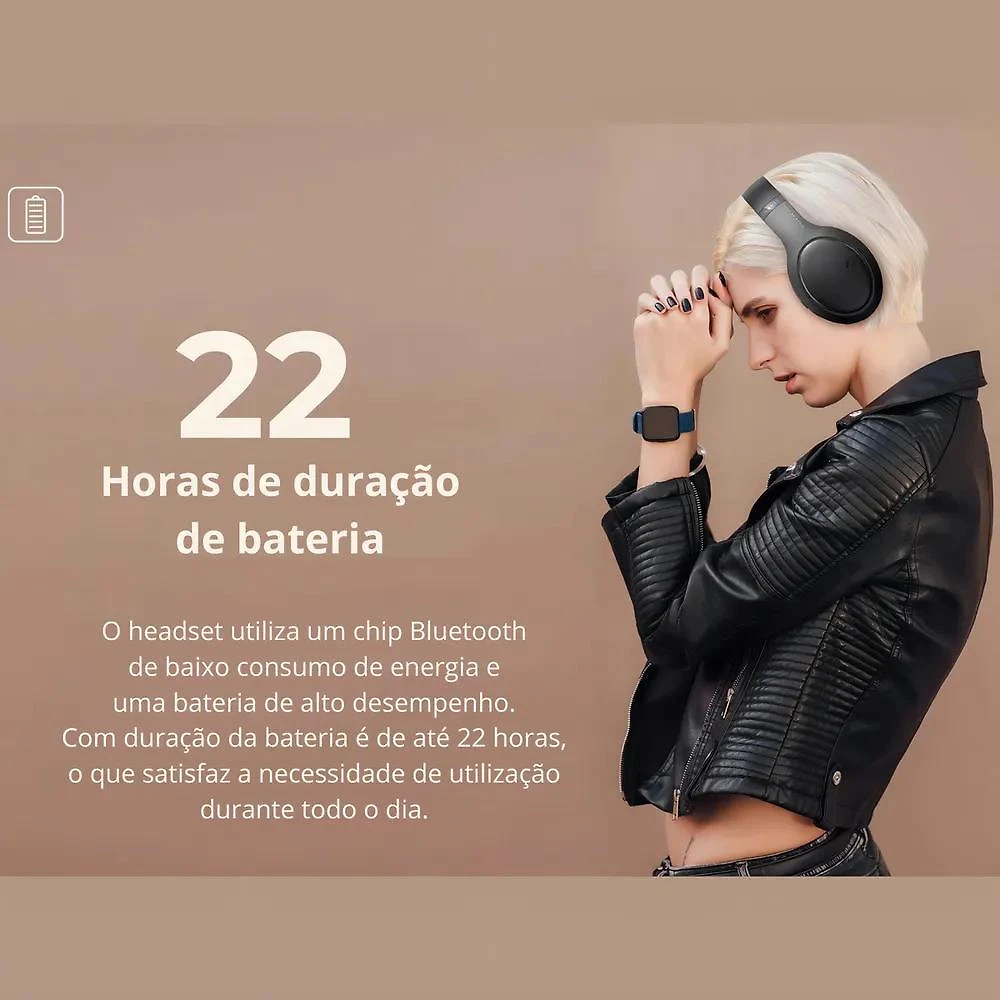 Fone De Ouvido Headphone Dapon H02D Bluetooth 5.1 Microfone