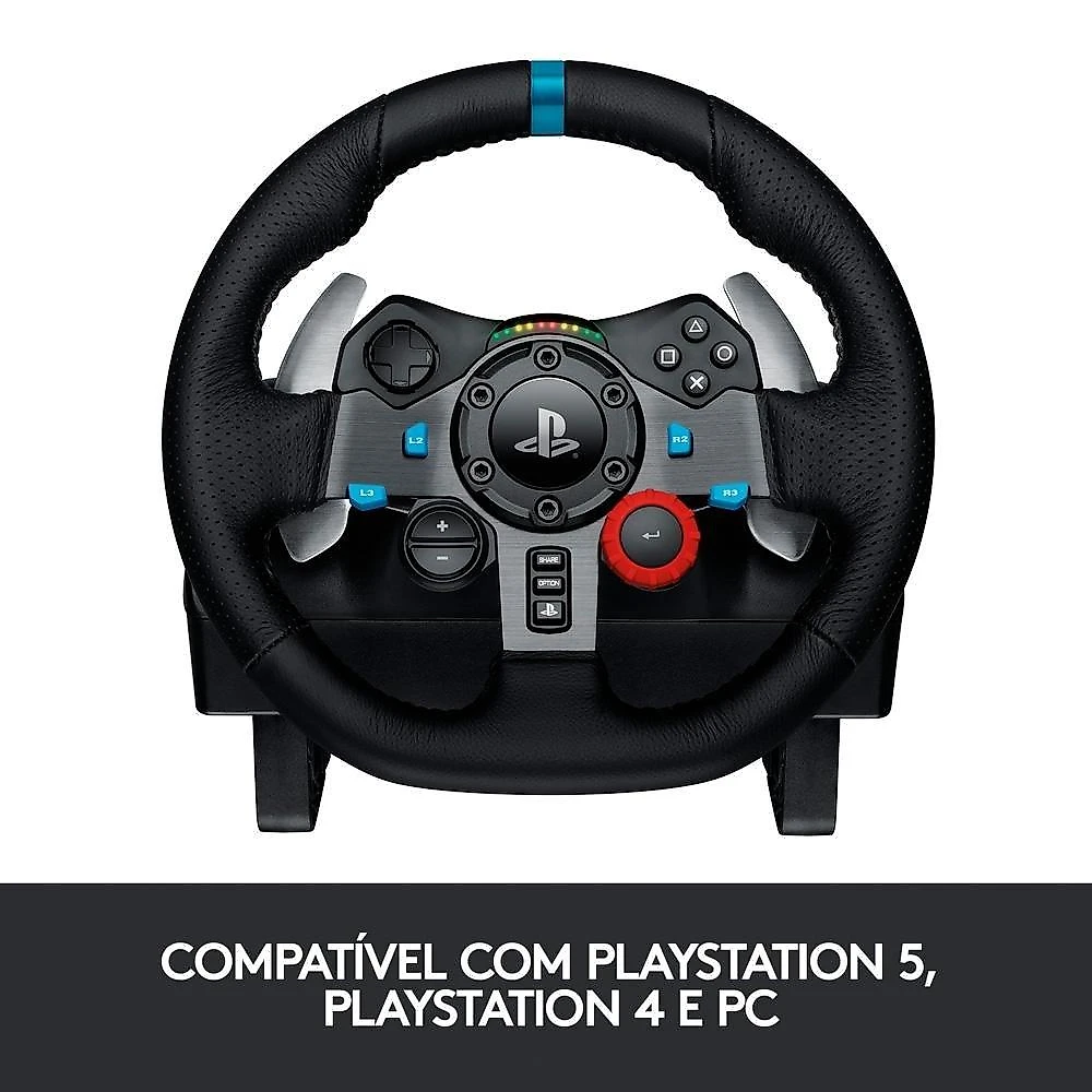 Volante Logitech G29 Driving Force para PS5, PS4, PS3 e PC - 941-000111