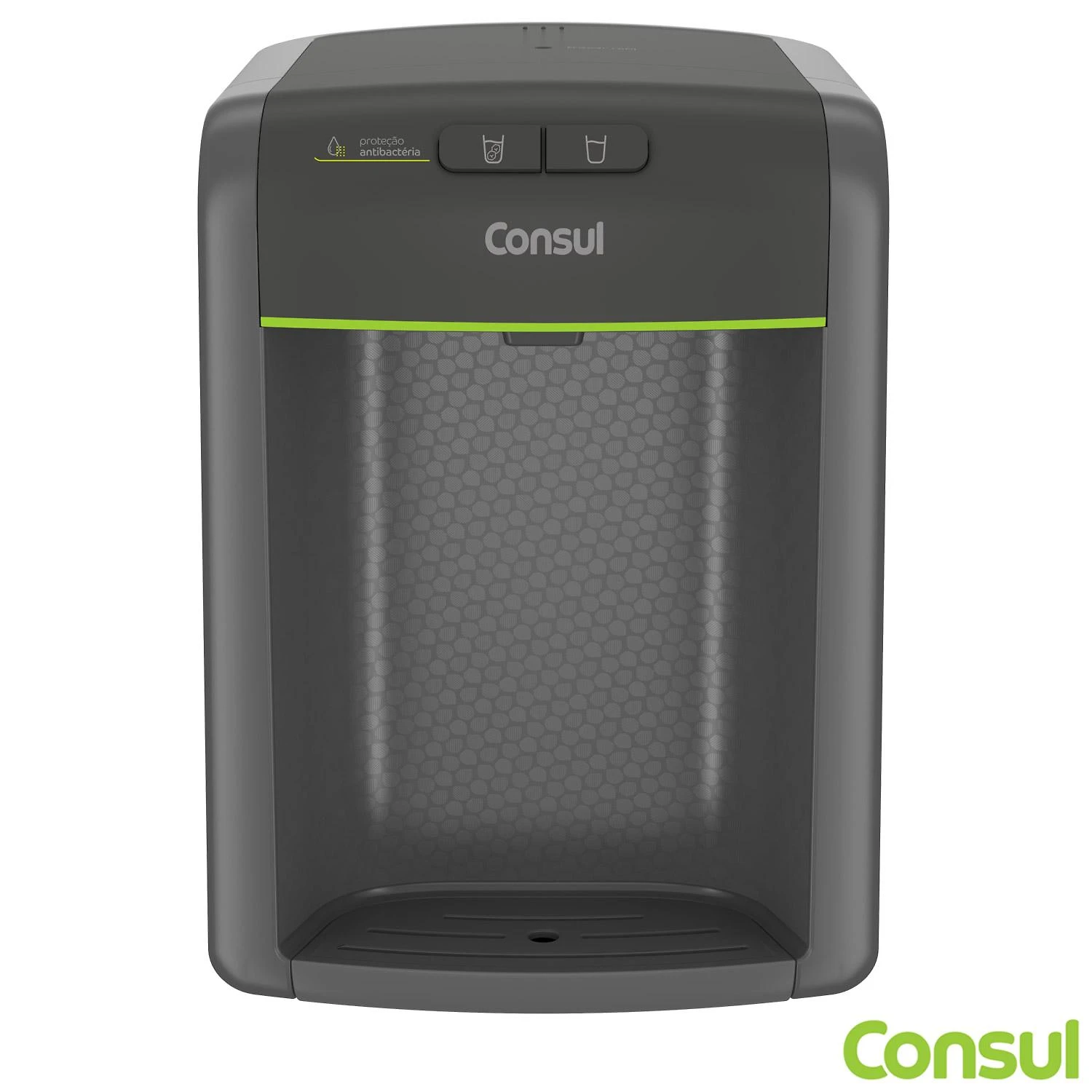 Miniatura Purificador de Água Consul Cinza Refrigerado, com Proteção Antibactérias - CPB34AF Bivolt