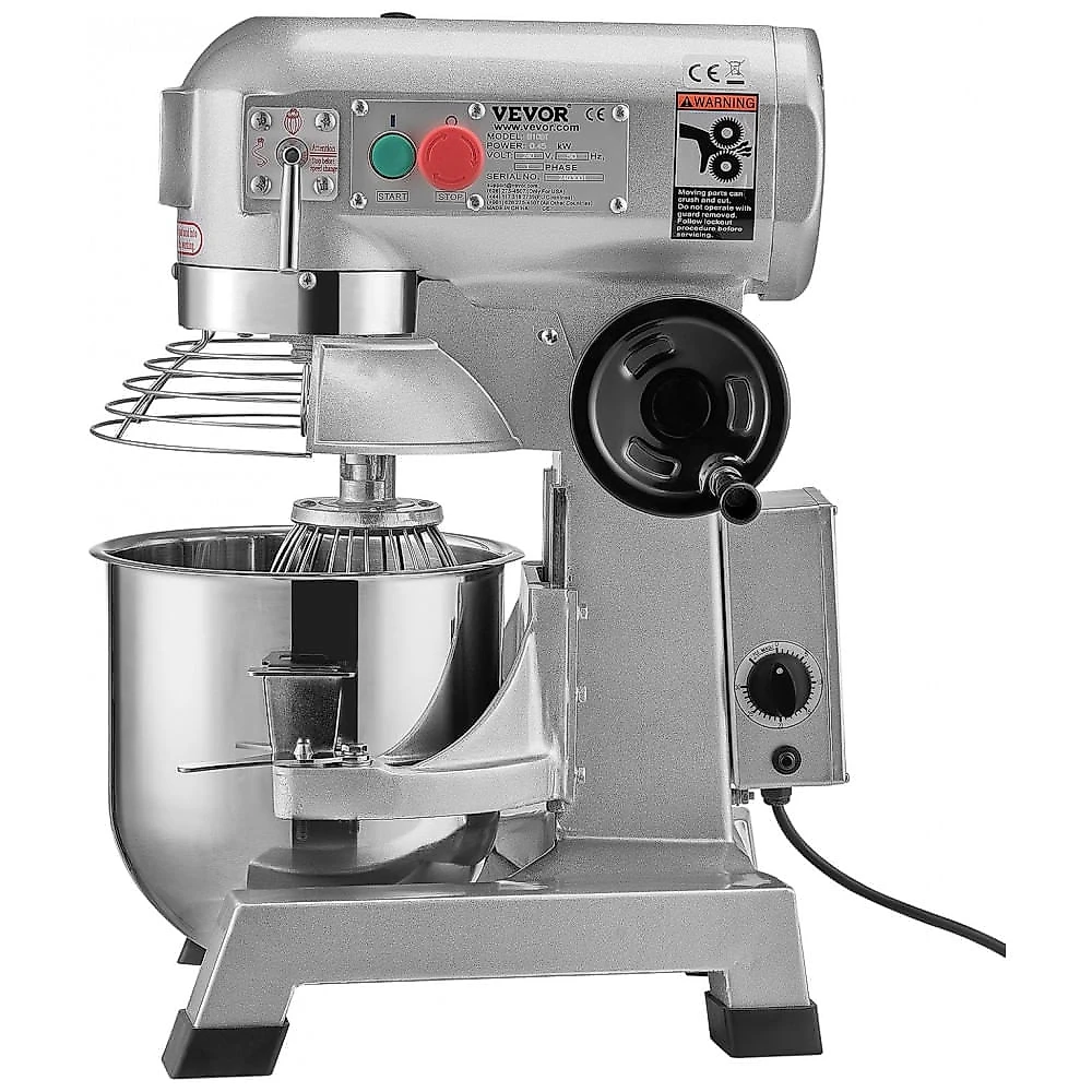 Batedeira Comercial VEVOR B15B 13,6L 3 Velocidades Timer 30min Inox 500W 110V