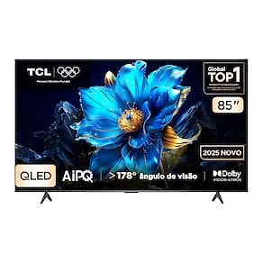 Smart TV TCL 85 Polegadas 4K QLED 85P7K Google TV Áudio Onkyo Hands-Free