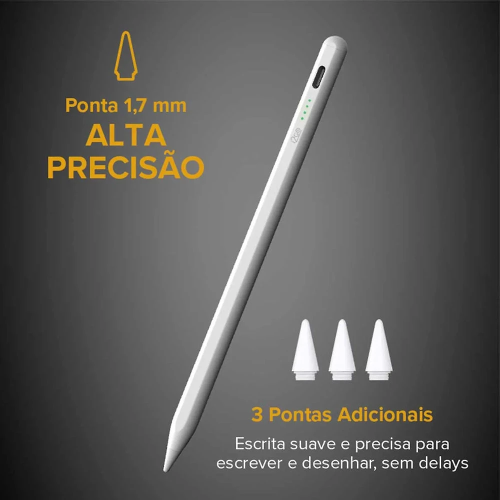 Miniatura Caneta Pencil Stylus GO Para IPad E IPad Pro Branca I2GO Branca