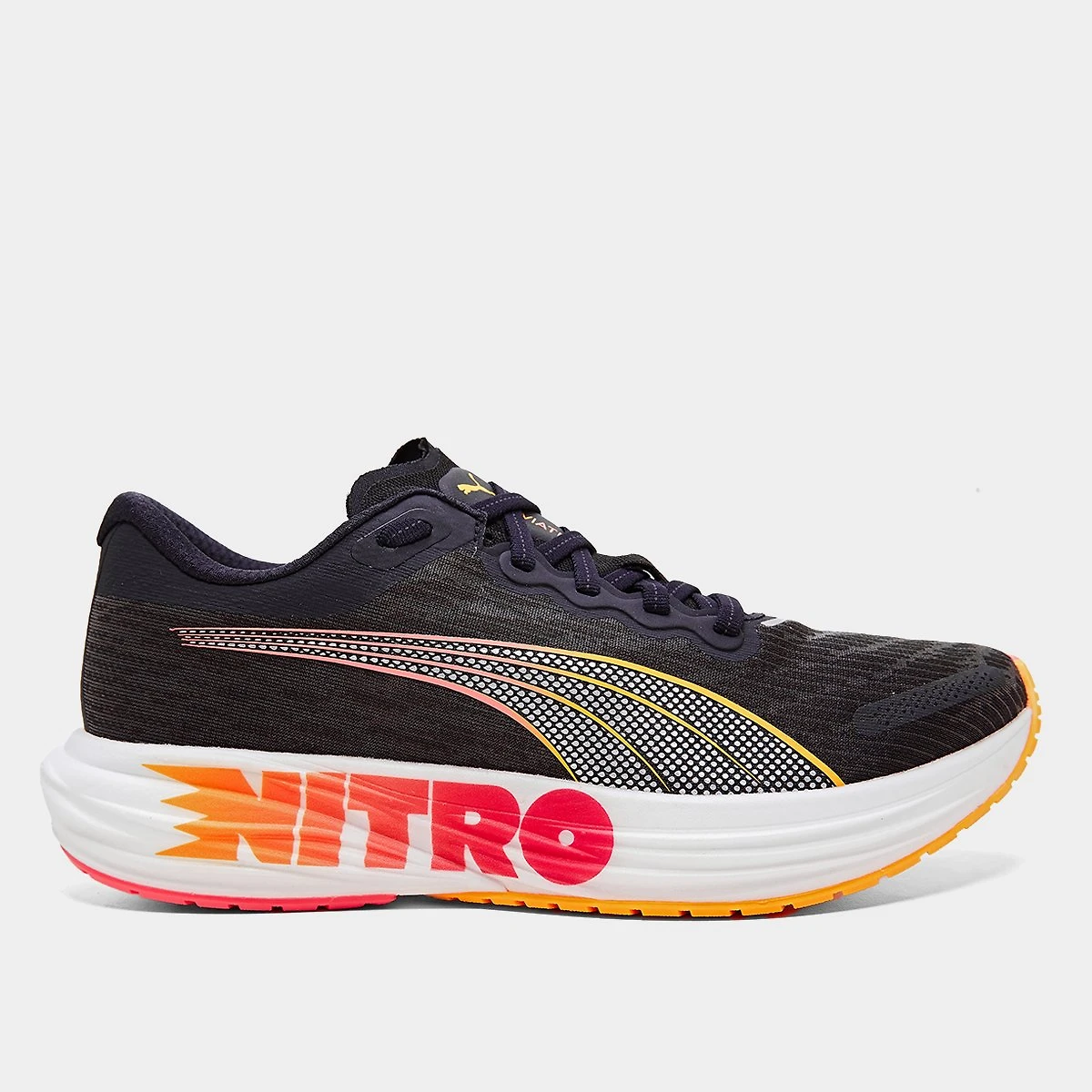 Miniatura Tênis Puma Deviate Nitro 2 Wns Feminino Preto+Laranja - 34