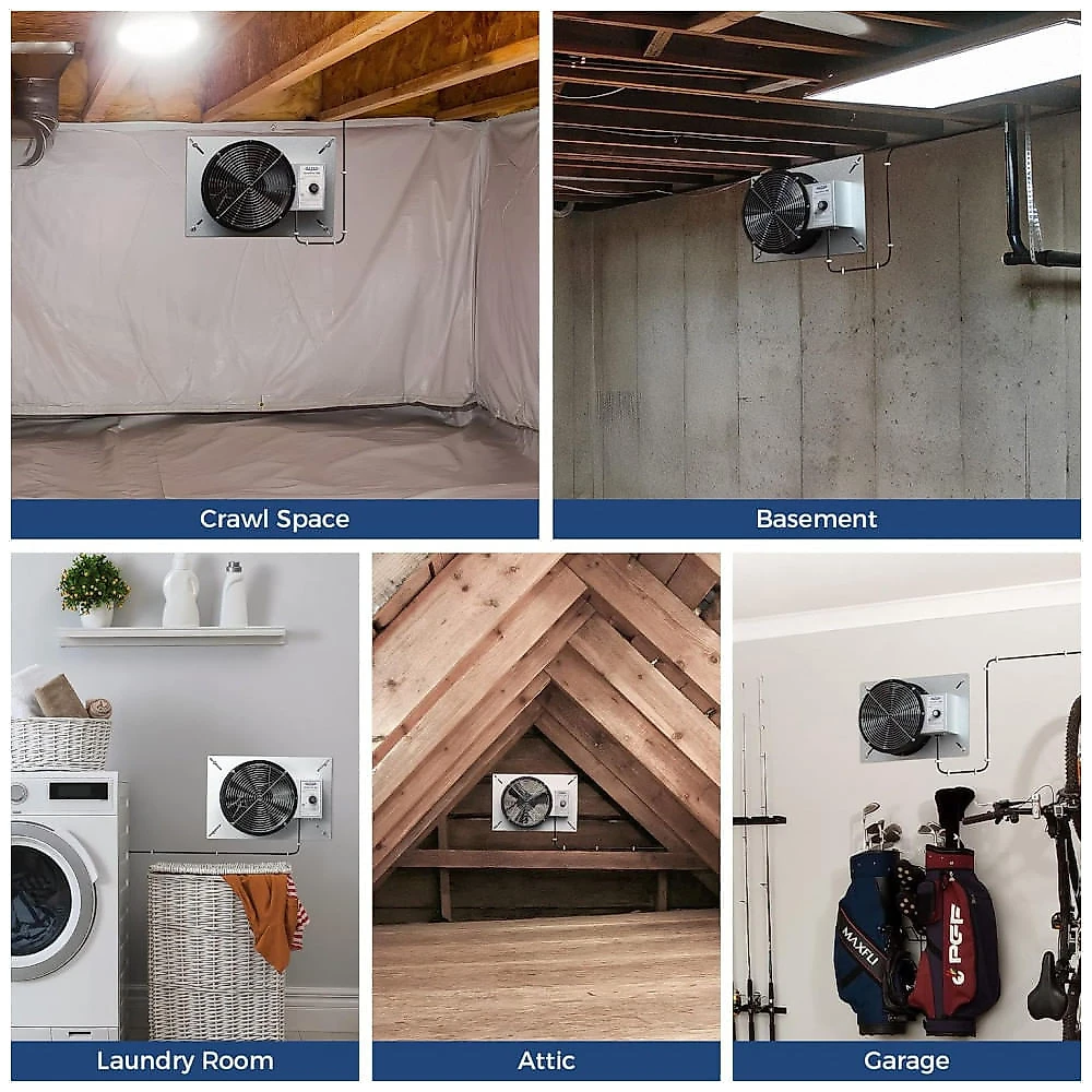 Ventilador de Alta Potência com Termostato, Resistente à Água e Poeira IP55, 115V, ALORAIR