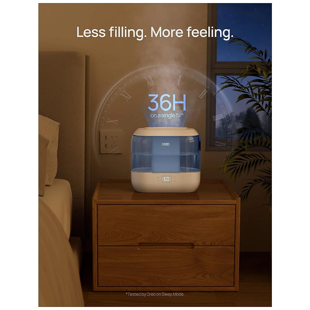 Umidificador Inteligente DREO Azul 4L Controle App/Voz Filtro Incluso HM311S 120V