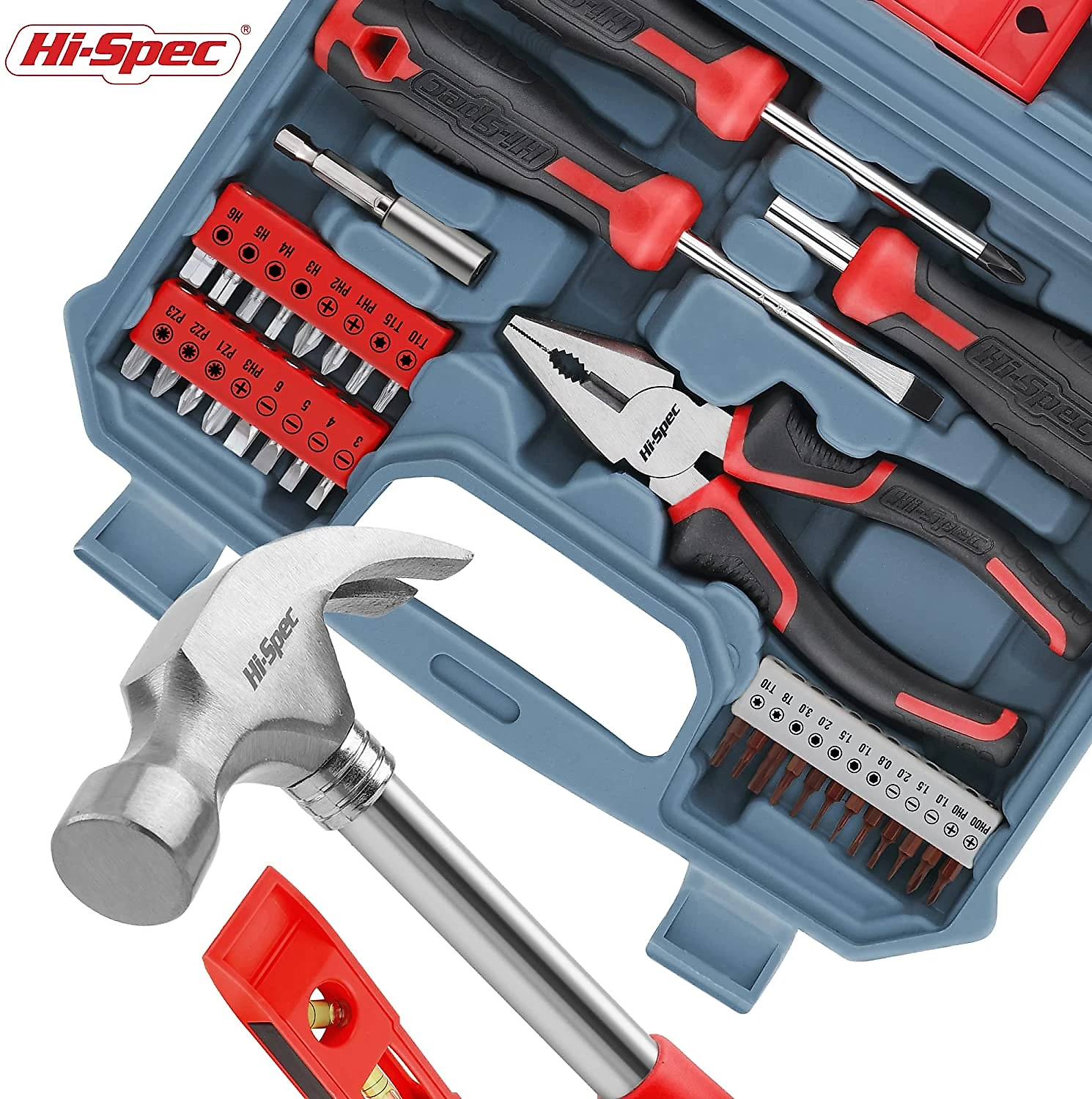 HiSpec Kit de Ferramentas c Maleta de Transporte 42 Peças Vermelho
