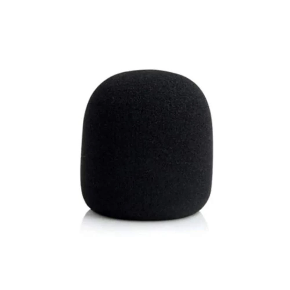 Espuma Preta Protetora Anti Puff p/ Microfones c/ Fio e s/Fio