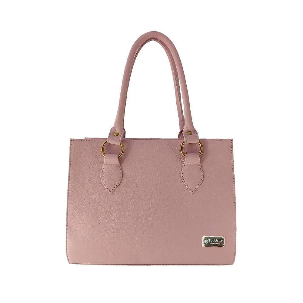 Bolsa Estruturada Direto De Fábrica Topgrife Atacado Couro Cor Rosa Tamanho único