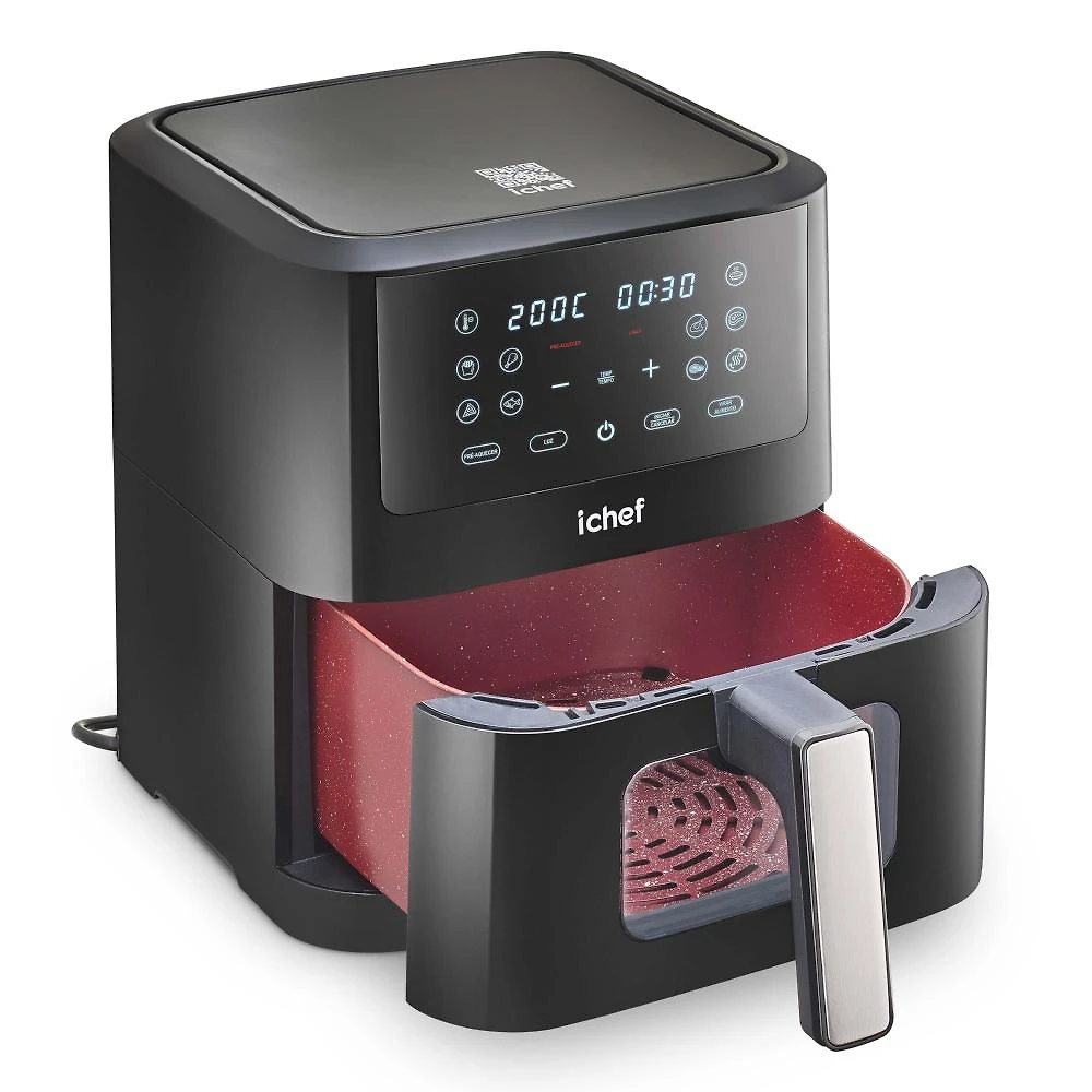 Fritadeira elétrica airfryer ichef smart vision 6l