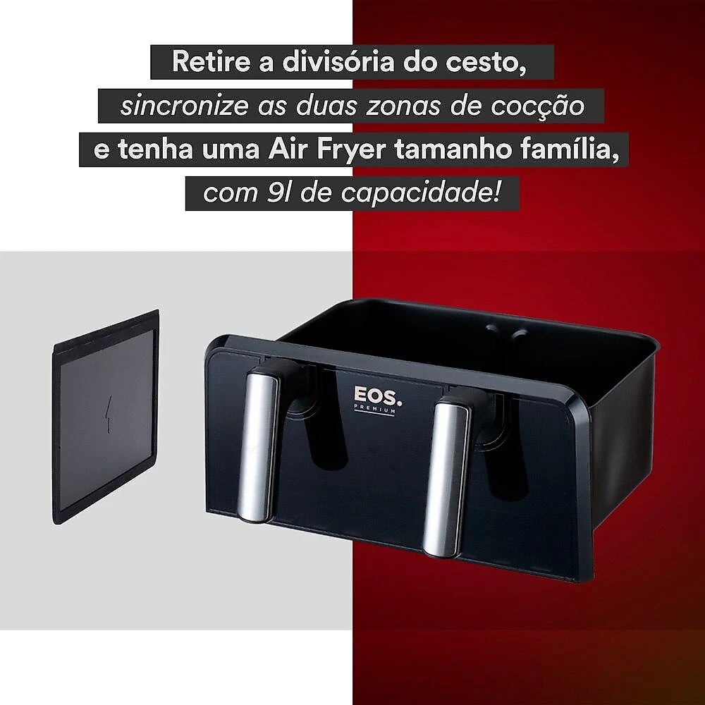 Fritadeira Air Fryer EOS 9 Litros Digital Dual Zone 110V