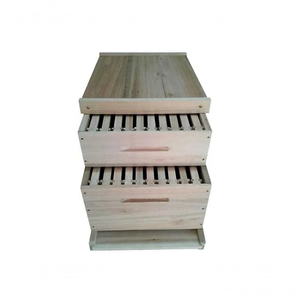 Caixa de Abelha Padrão Langstroth Eucalipto Rosa com 1 Melgueira 20 Quadros Arame Ilhós Beethoven