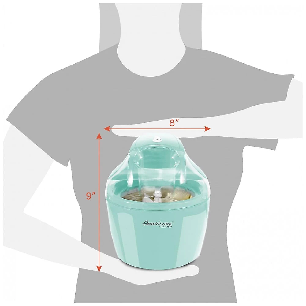Sorveteira Elétrica Elite Gourmet Americana Collection EIM-1432M Verde Menta 1,42L Automática 120V