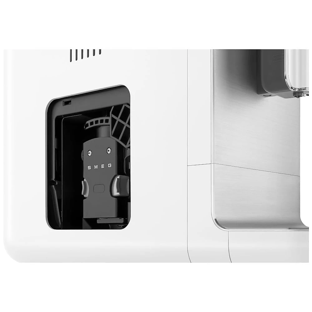 Cafeteira Expresso Automática Smeg NEW BCC11WHMUS, Branco Fosco, Moedor Ajustável, Design Retro