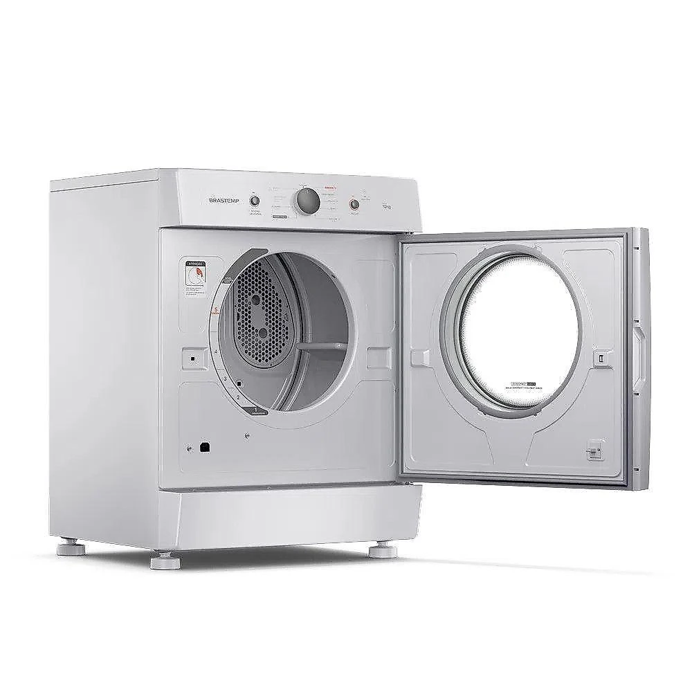 Secadora de roupas de piso brastemp bsr10bb 10kg com ciclo edredom e desodorizar branco 110v