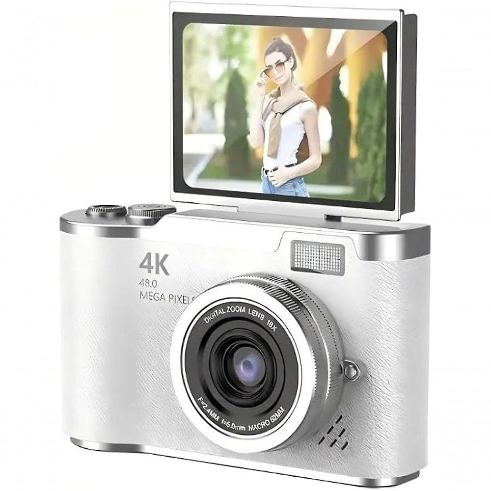 Câmera Digital Genérico A-15 4K Ultra HD 48MP com Tela LCD Giratória 180 graus  Zoom 8X e Flash LED