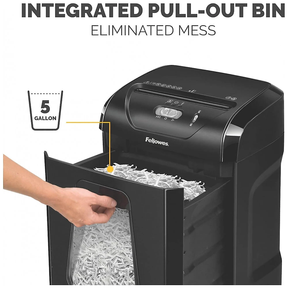 Fragmentadora de Papel até 14 Folhas com Corte Transversal, 110V, Fellowes 14C10, Preto