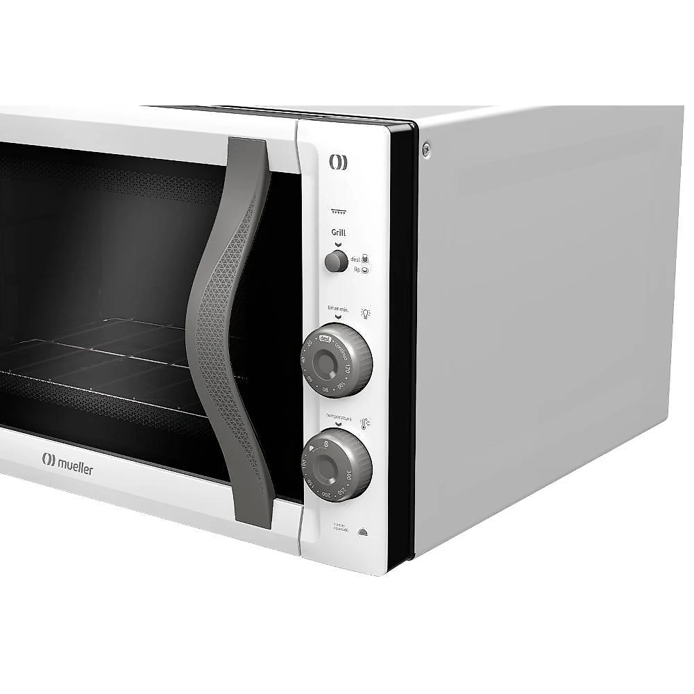 Forno Elétrico De Bancada Mueller 50 Litros E Vidro Duplo MFB50F Branco 110V