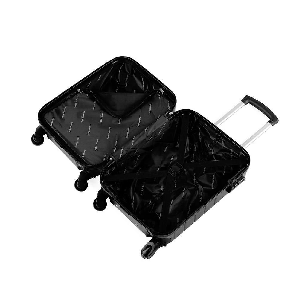 Mala de bordo pp 8 kg abs 4 rodas 18,5" downtown  preta preto