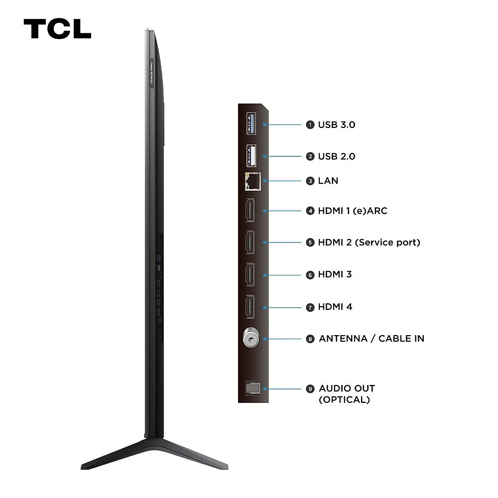 Smart tv 65” tcl 65c6k 4k qd-mini led 144hz com sistema operacional google tv