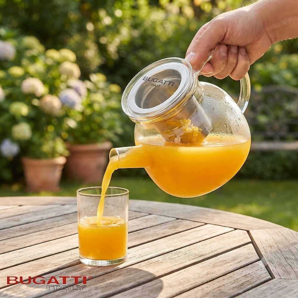 Bule com Infusor BGB1000N Chá Vidro Borossilicato Soprado Bebidas Quentes e Frias Transparente