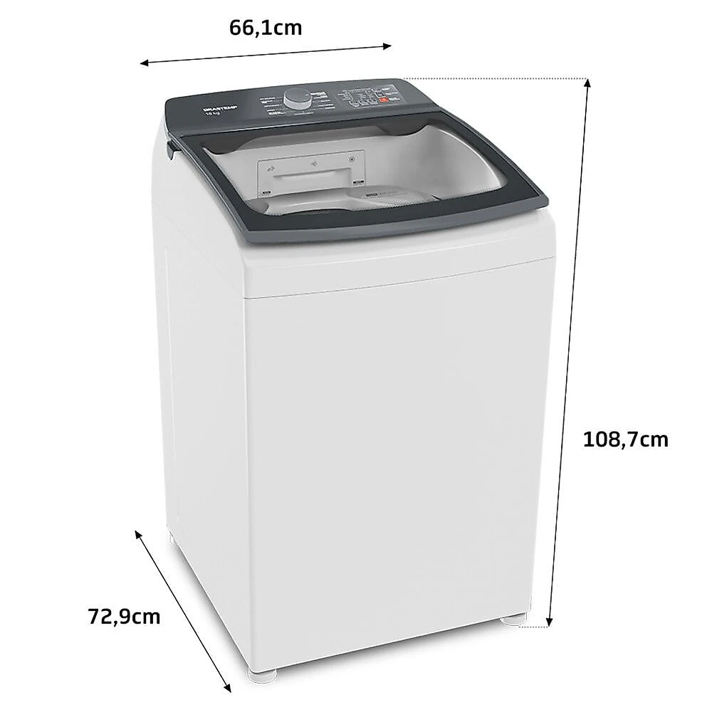 Máquina de Lavar Brastemp 18 kg Ciclo Tira Manchas Advanced BWF18AB Branco - 110V