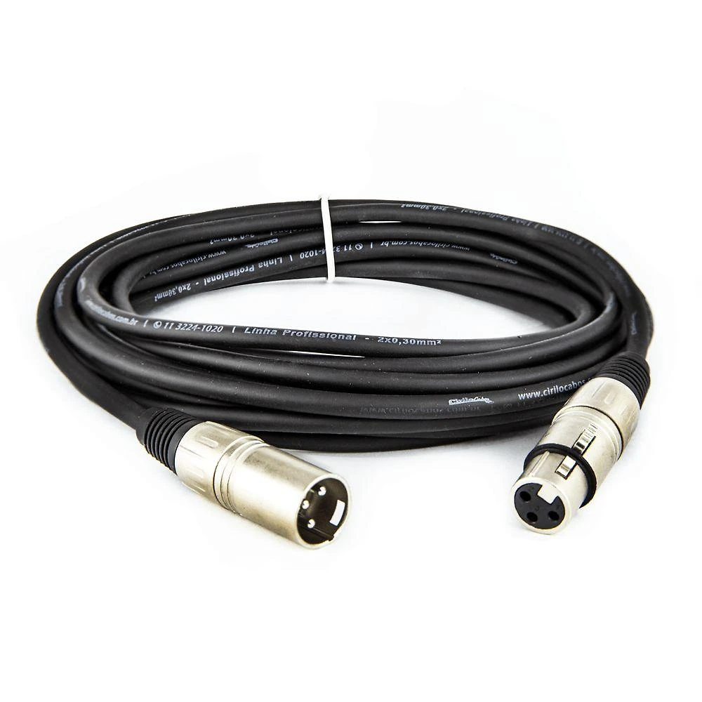 Cabo Xlr Macho X Xlr Balanceado Profissional - 45 Metros