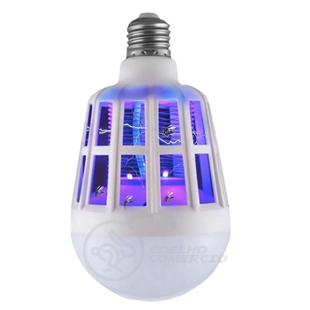 Lâmpada Luz Led Branco 15w Atrai Choque Mosquito