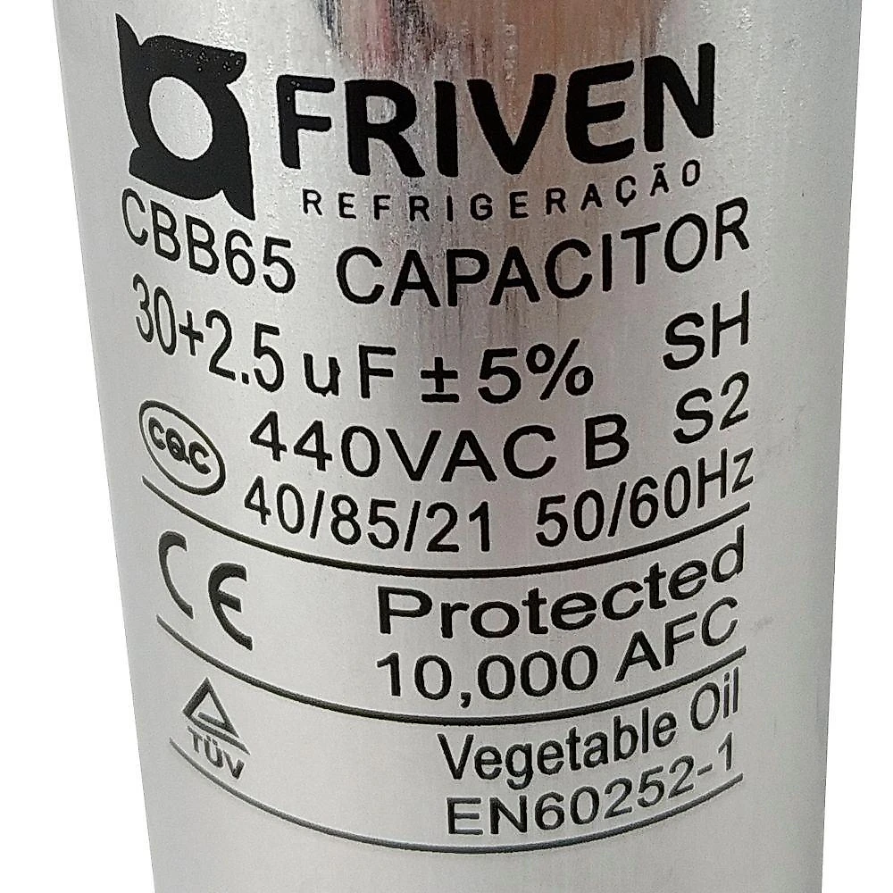 Capacitor Duplo 35 + 2,5 Uf 440valumínio Cbb65 - Friven Único