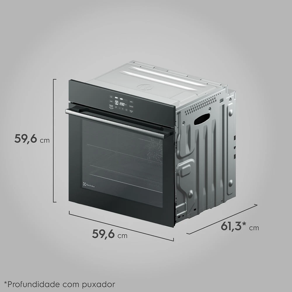 Miniatura Forno Elétrico de Embutir Electrolux Experience com 80 Litros de Capacidade, Grill e Painel Touch Preto - OE8EA