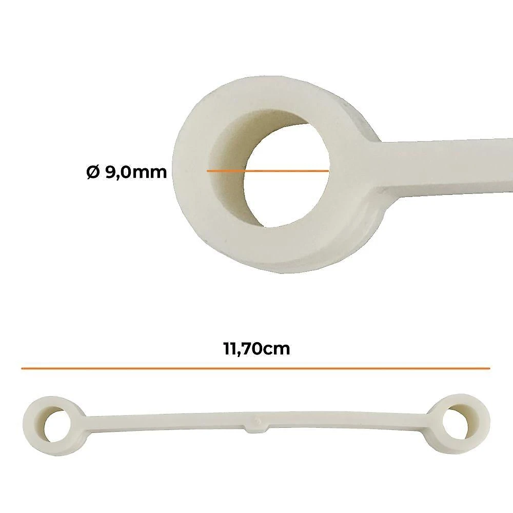 Tirante Lavadora Brastemp 24 Cristal Branco 326000516 4 Unidades