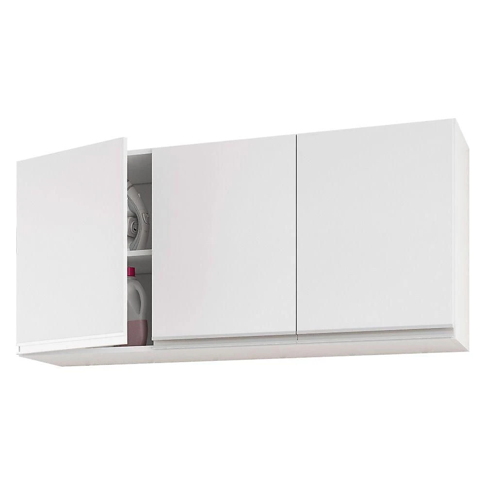 Conjunto De Armários Aéreo Cozinha Planejada Lux 120cm E 70cm 100% Mdf Branco Tx Fosco - Desk Design