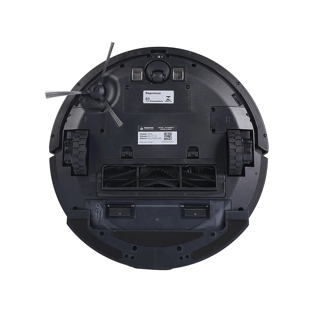 Miniatura Smart Robô Aspirador Wi-Fi Autolimpante PRA2000 Positivo Casa Inteligente - Aspira/Passa Pano/Volta à base - Mapeamento