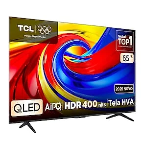 Smart TV 65” 4K QLED TCL 65P7L Google TV até 120Hz Dolby Vision Atmos