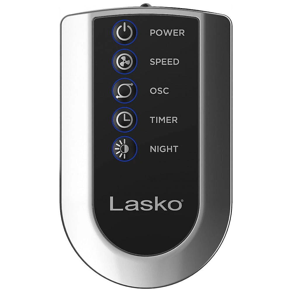 Ventilador de Torre com 3 Velocidades, Controle Remoto e Temporizador, 110V 53W, Lasko T48314, Cinza