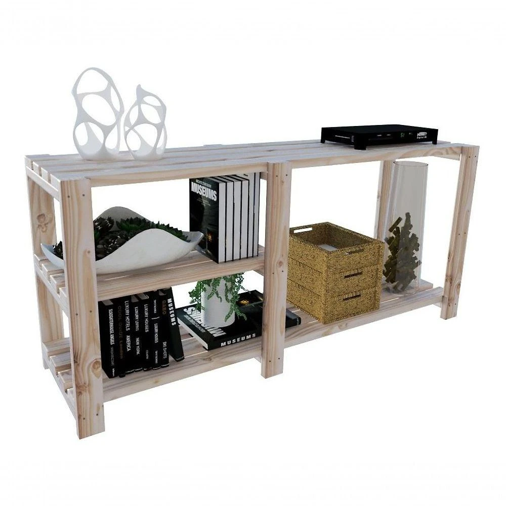Miniatura Estante Alta Modelo Industrial 3 Prateleiras P/ Livros