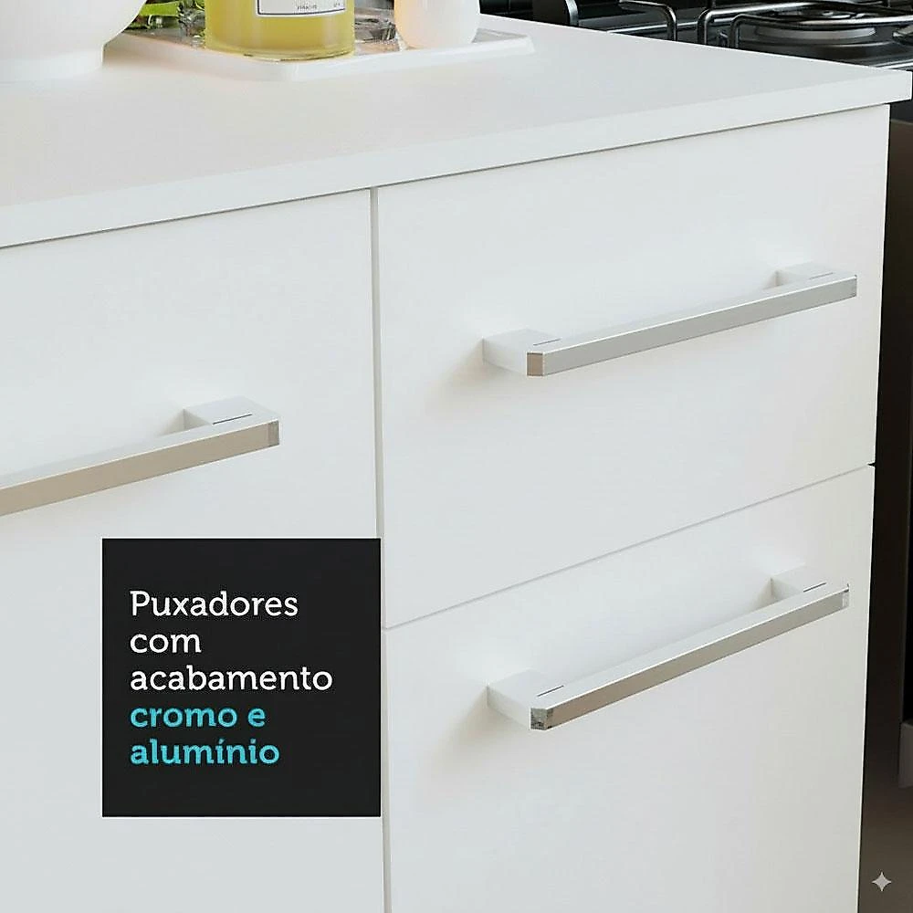 Armário de Cozinha Compacta 120cm Easy Madesa Branco