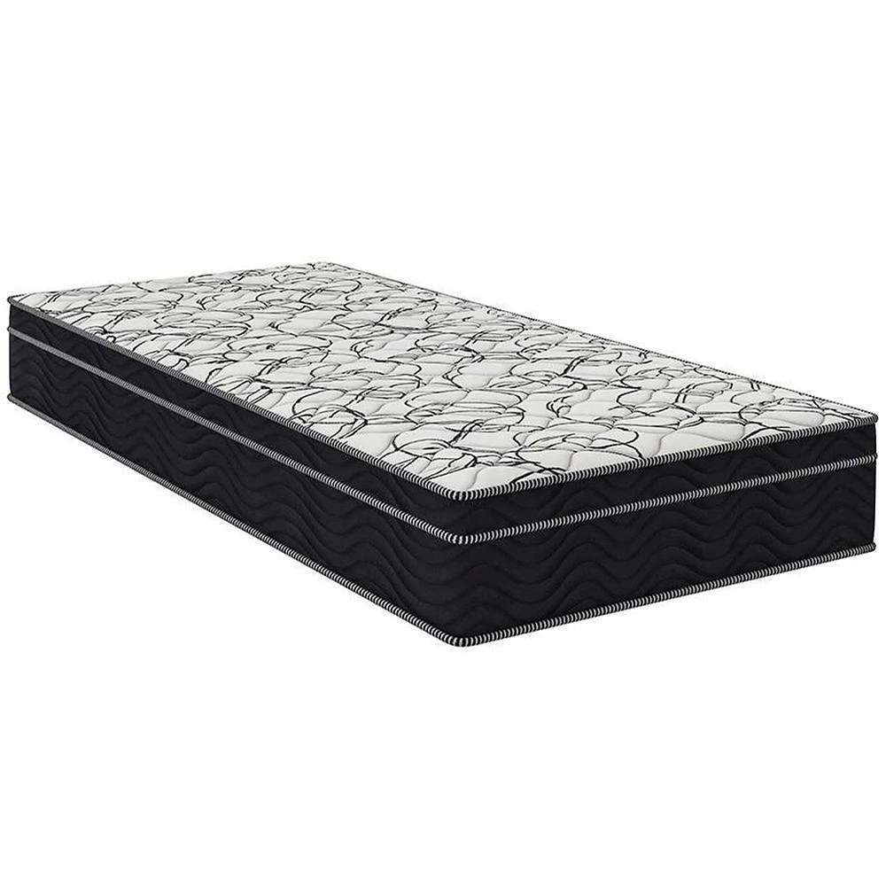 Cama Box Bege E Colchão Airtech 150 Espuma D45 Solteiro Ortobom