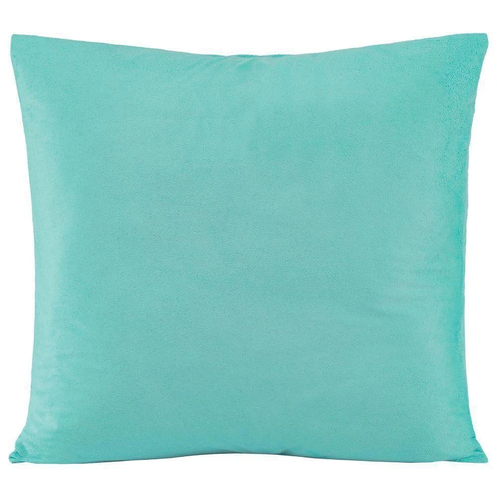 Capa De Almofada Decorativa Zion Suede 1 Peça 45cm X 45cm 100% Poliéster - Turquesa
